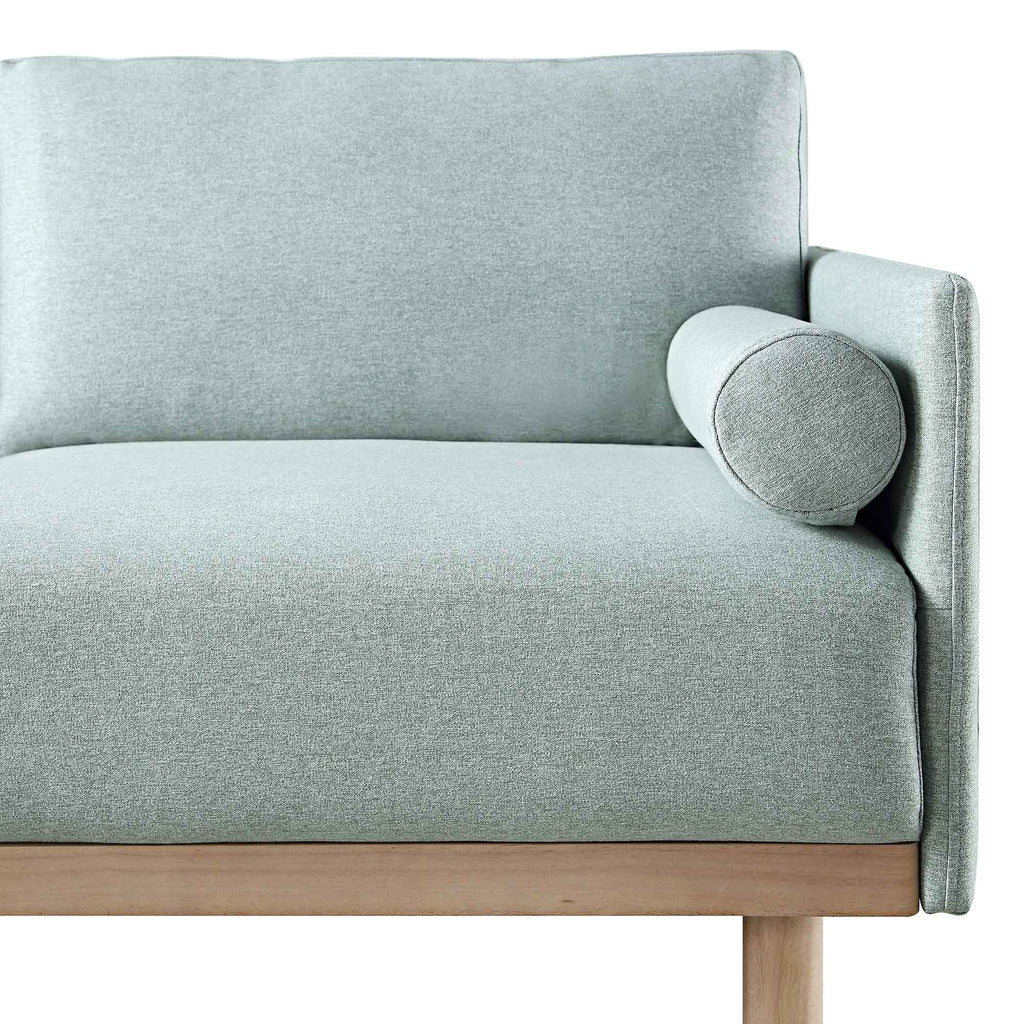 Timber Sage Green Fabric Sofa, Large 3-Seater Chaise Sofa Left Hand Facing