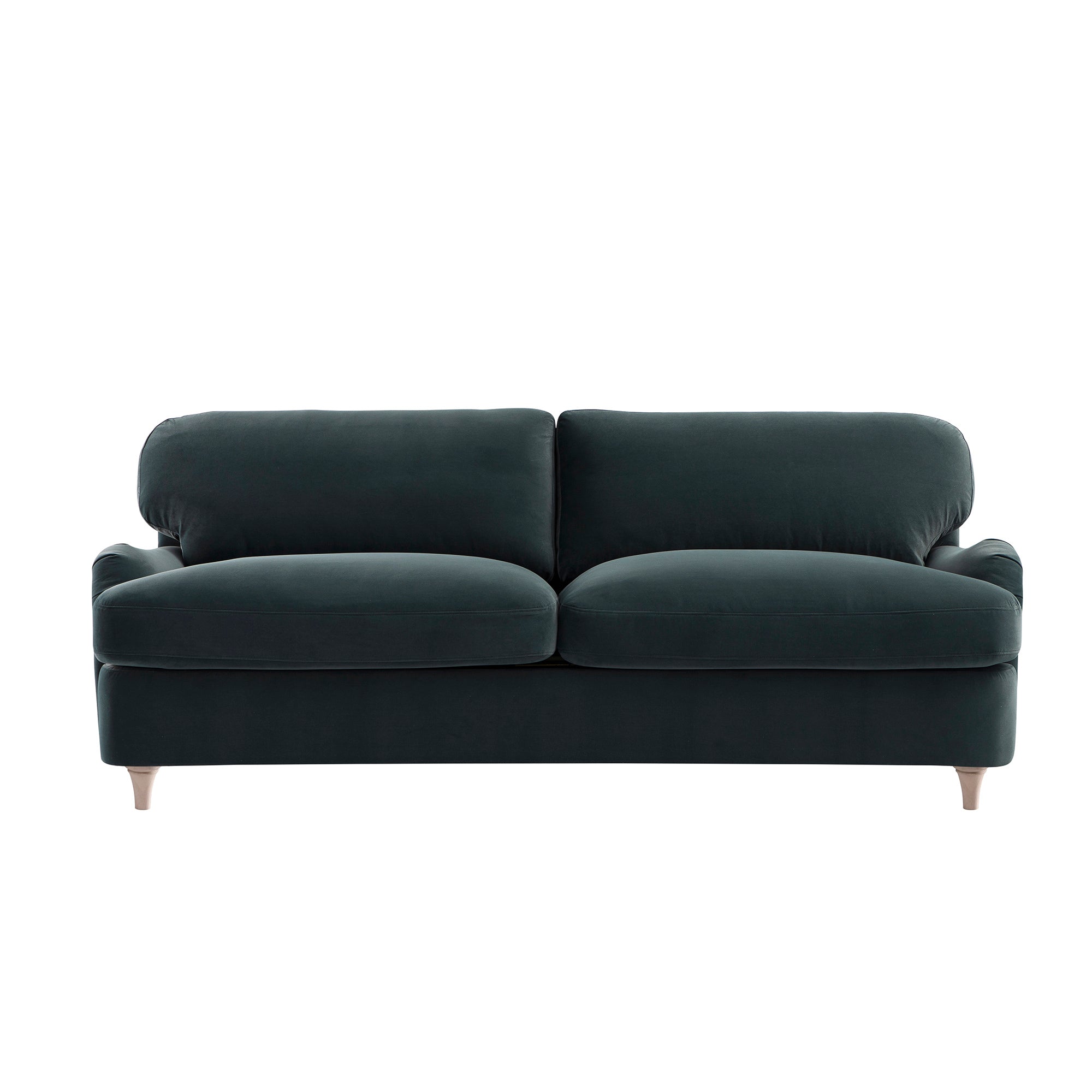 Daphnis Aegean Blue Velvet Sofa Bed, Large 3-Seater