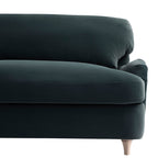 Daphnis Aegean Blue Velvet Sofa Bed, Loveseat