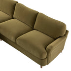 Daphnis Fudge Velvet Sofa Bed, Grande Chaise Left Hand Facing