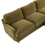 Daphnis Fudge Velvet Sofa Bed, Grande Chaise Right Hand Facing