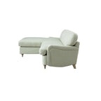 Daphnis Green Striped Linen Blend Sofa Bed, Grande Chaise Left Hand Facing