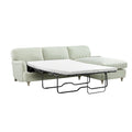 Daphnis Green Striped Linen Blend Sofa Bed, Grande Chaise Right Hand Facing
