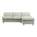 Daphnis Green Striped Linen Blend Sofa Bed, Grande Chaise Right Hand Facing