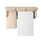 Daphnis Ochre Striped Linen Blend Sofa Bed, Grande Chaise Left Hand Facing