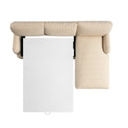 Daphnis Ochre Striped Linen Blend Sofa Bed, Grande Chaise Right Hand Facing