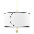 Zara Pendant Light - Aged Brass & White