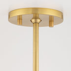 Zara Pendant Light - Aged Brass & White