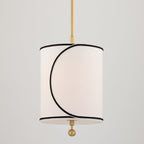 Zara Pendant Light - Aged Brass & White