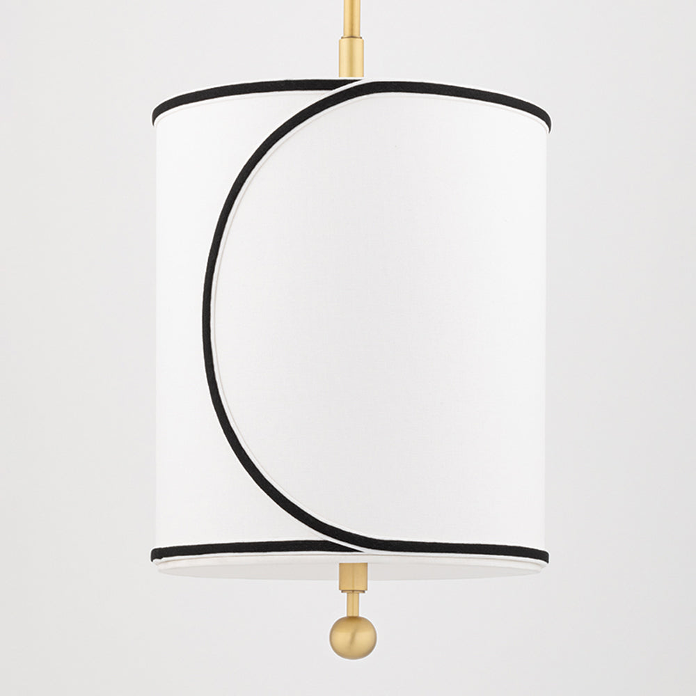 Zara Pendant Light - Aged Brass & White
