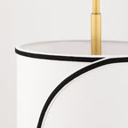 Zara Pendant Light - Aged Brass & White