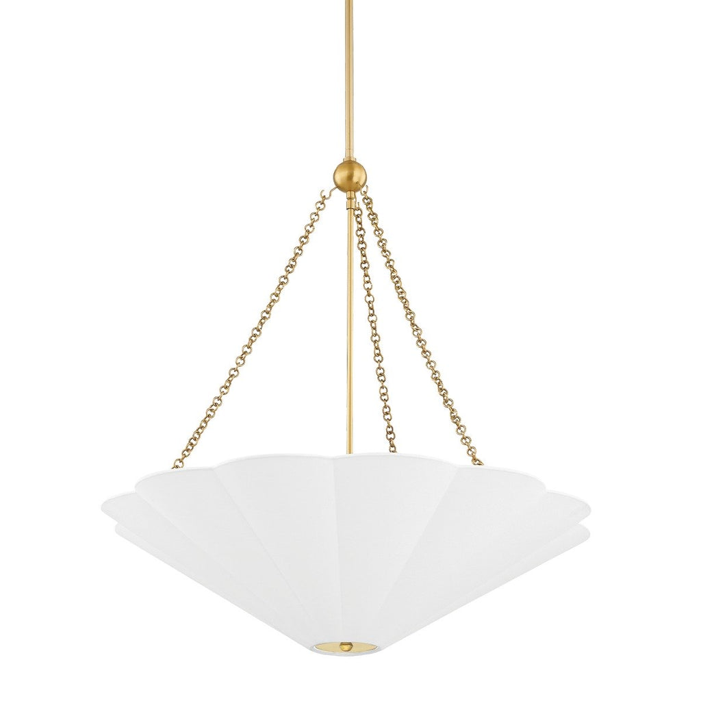 Alana 3 Light Pendant Light - Aged Brass