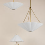 Alana 3 Light Pendant Light - Aged Brass
