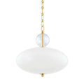 Viviana 1 Light Pendant Light - Aged Brass