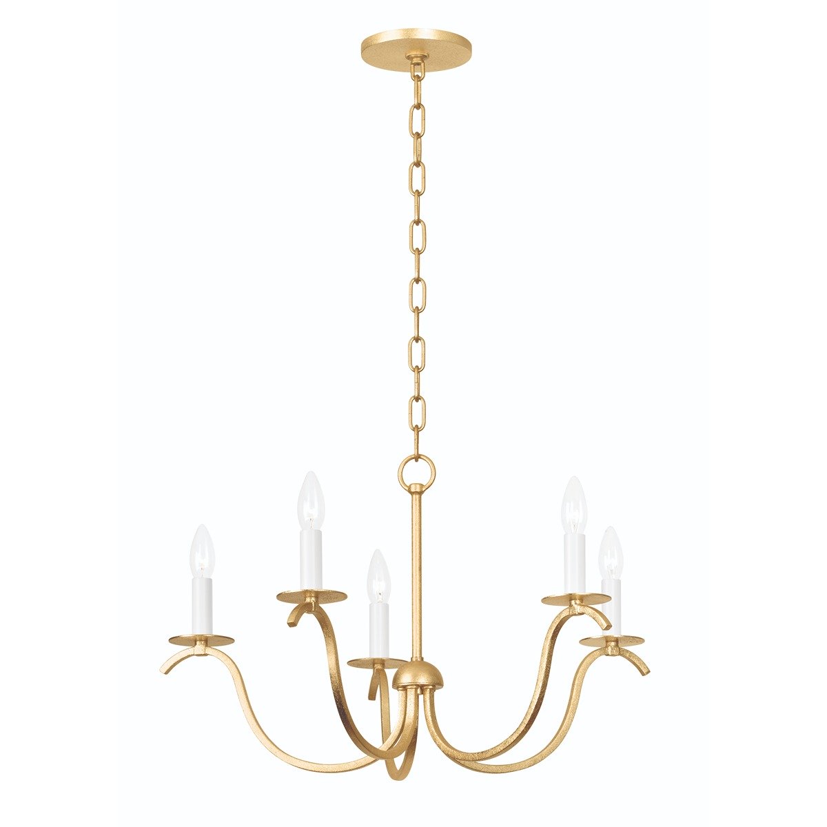 Jaclin 5 Light Chandelier - Gold Leaf