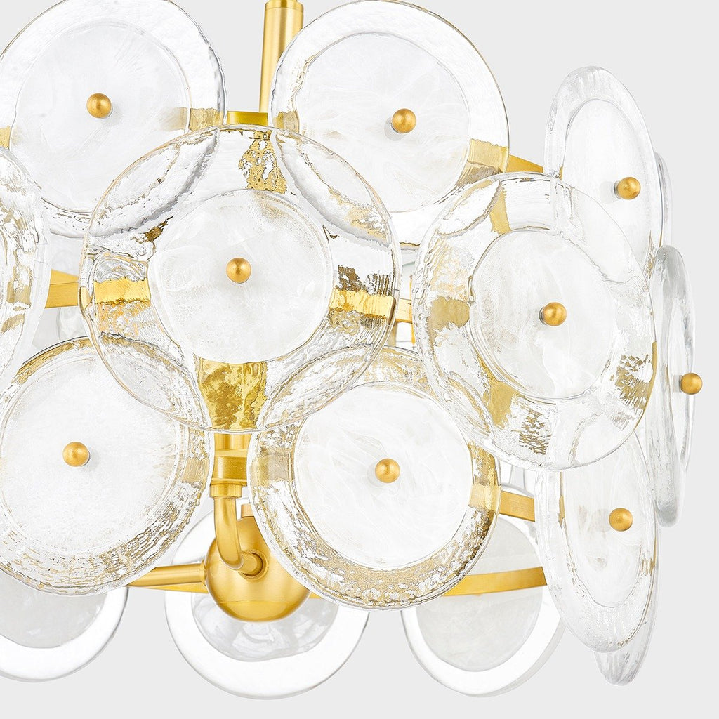 Zoella 3 Light Pendant Light - Aged Brass