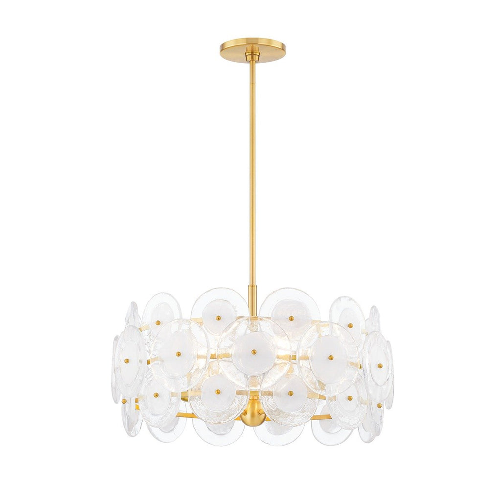 Zoella 5 Light Chandelier - Aged Brass