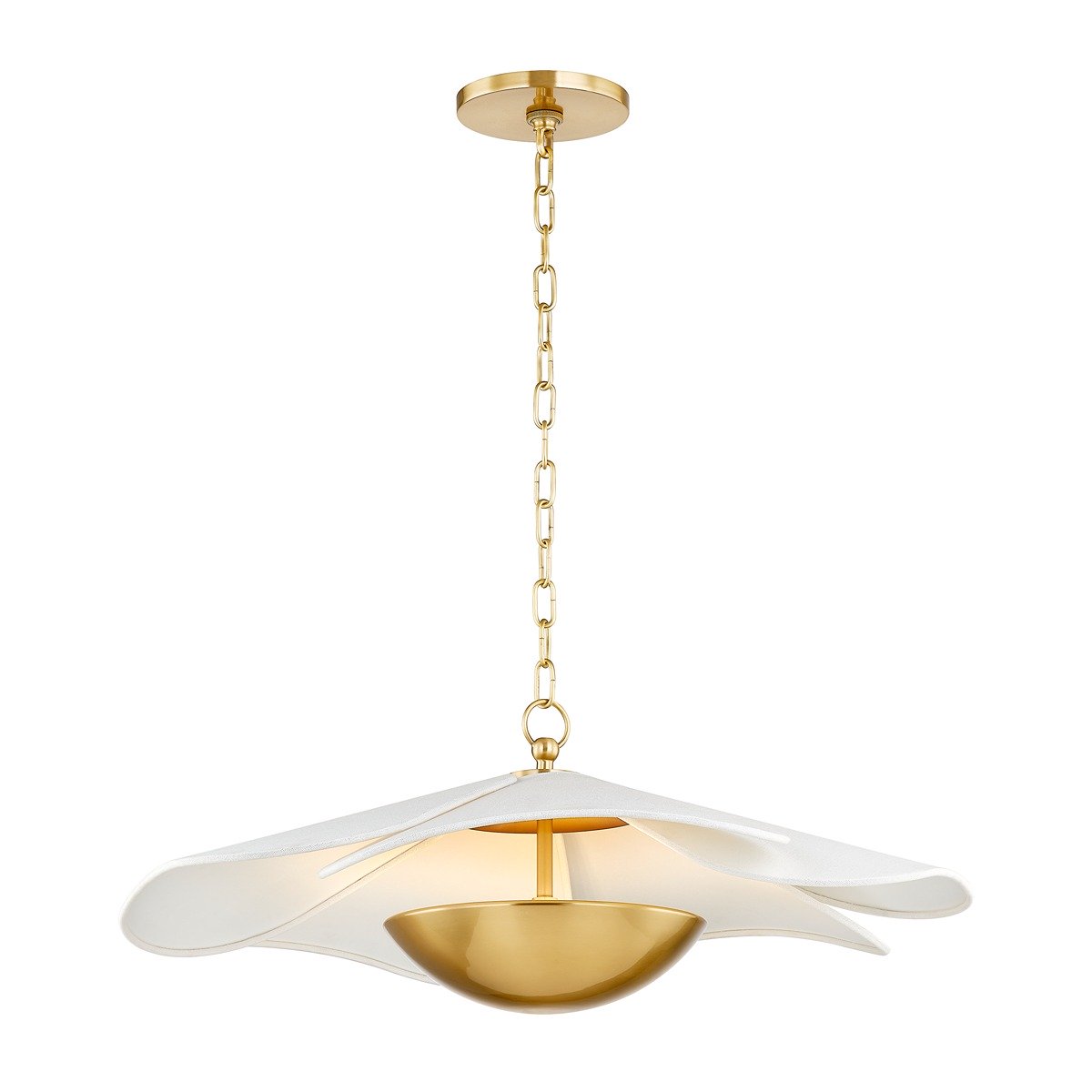 Madeline 1 Light Pendant Light - Aged Brass