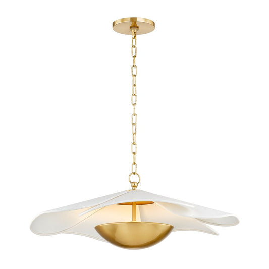 Madeline 1 Light Pendant Light - Aged Brass