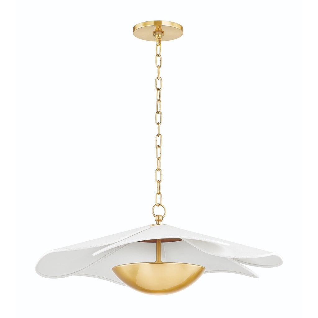 Madeline 1 Light Pendant Light - Aged Brass