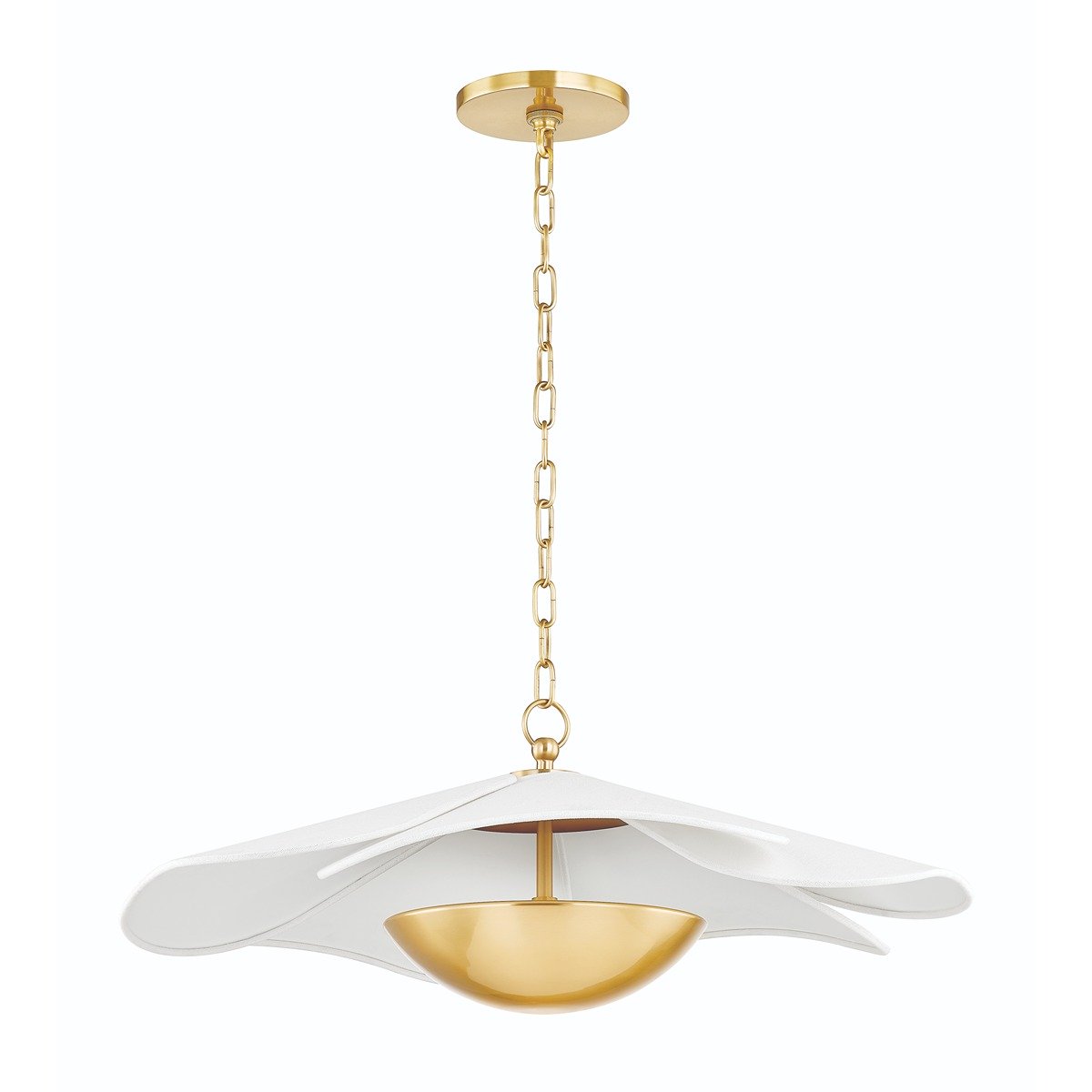 Madeline 1 Light Pendant Light - Aged Brass