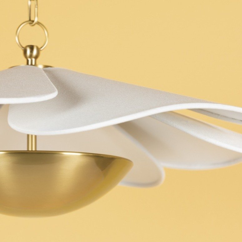 Madeline 1 Light Pendant Light - Aged Brass