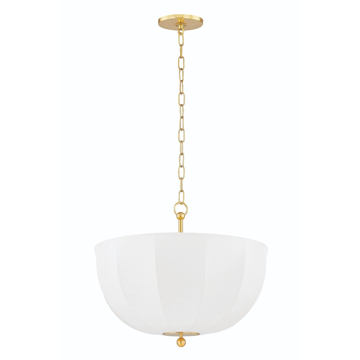 Meshelle 1 Light Pendant Light - Aged Brass