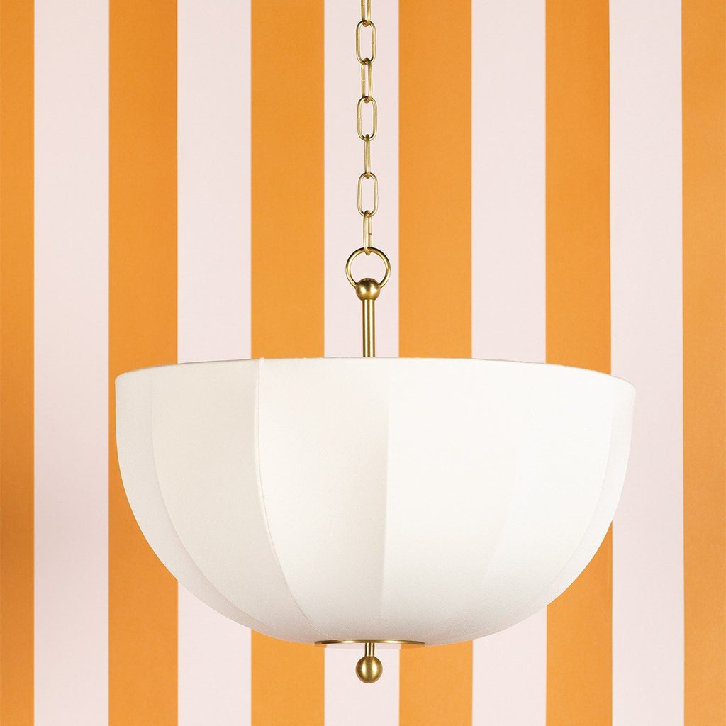 Meshelle 1 Light Pendant Light - Aged Brass