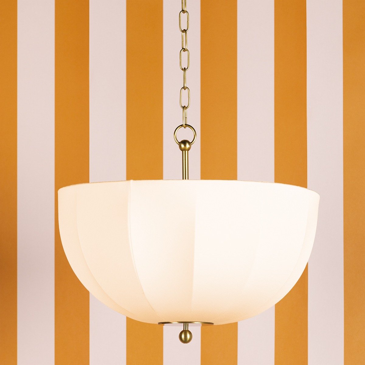 Meshelle 1 Light Pendant Light - Aged Brass