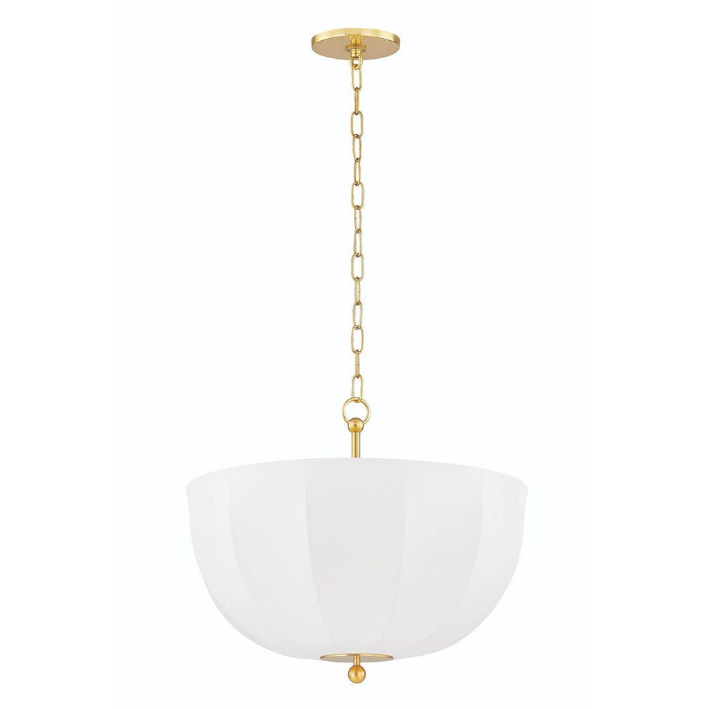 Meshelle 1 Light Pendant Light - Aged Brass