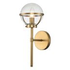 Hinkley Hollis 1 Light Clear Wall Light - Brass