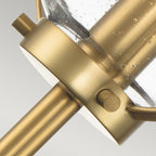 Hinkley Hollis 1 Light Clear Wall Light - Brass