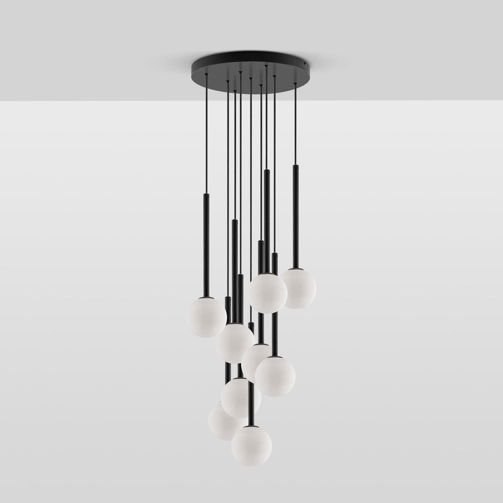 Opal Ball Cluster Ceiling Light - Charcoal