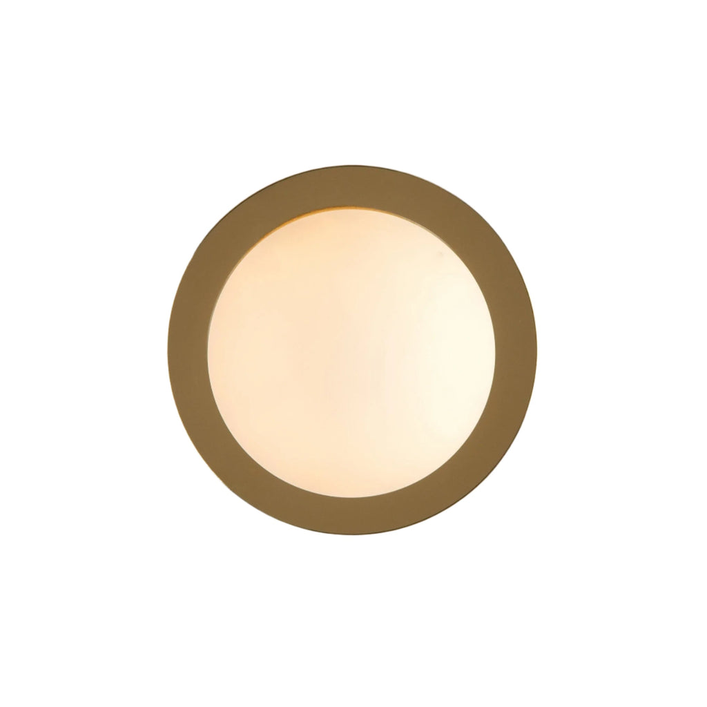 Opal Disc Wall Light - Brass
