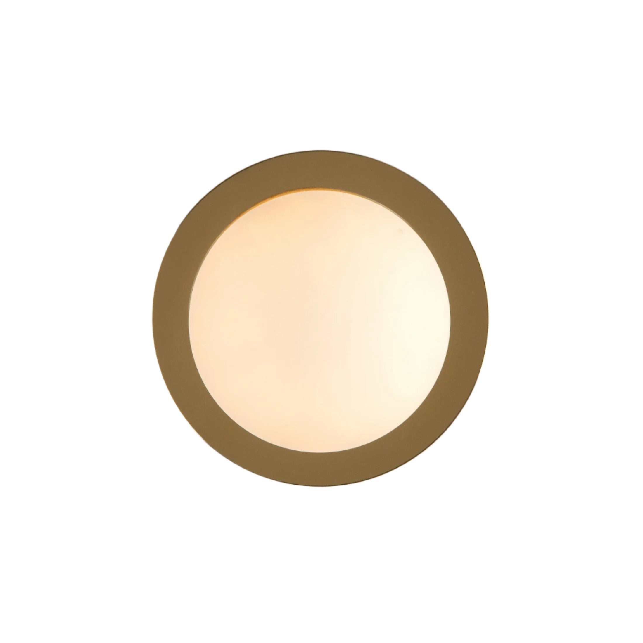 Opal Disc Wall Light - Brass