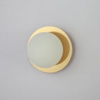 Opal Disc Wall Light - Brass