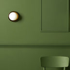 Opal Disc Wall Light - Brass