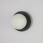 Opal Disc Wall Light - Charcoal