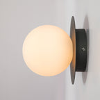 Opal Disc Wall Light - Charcoal
