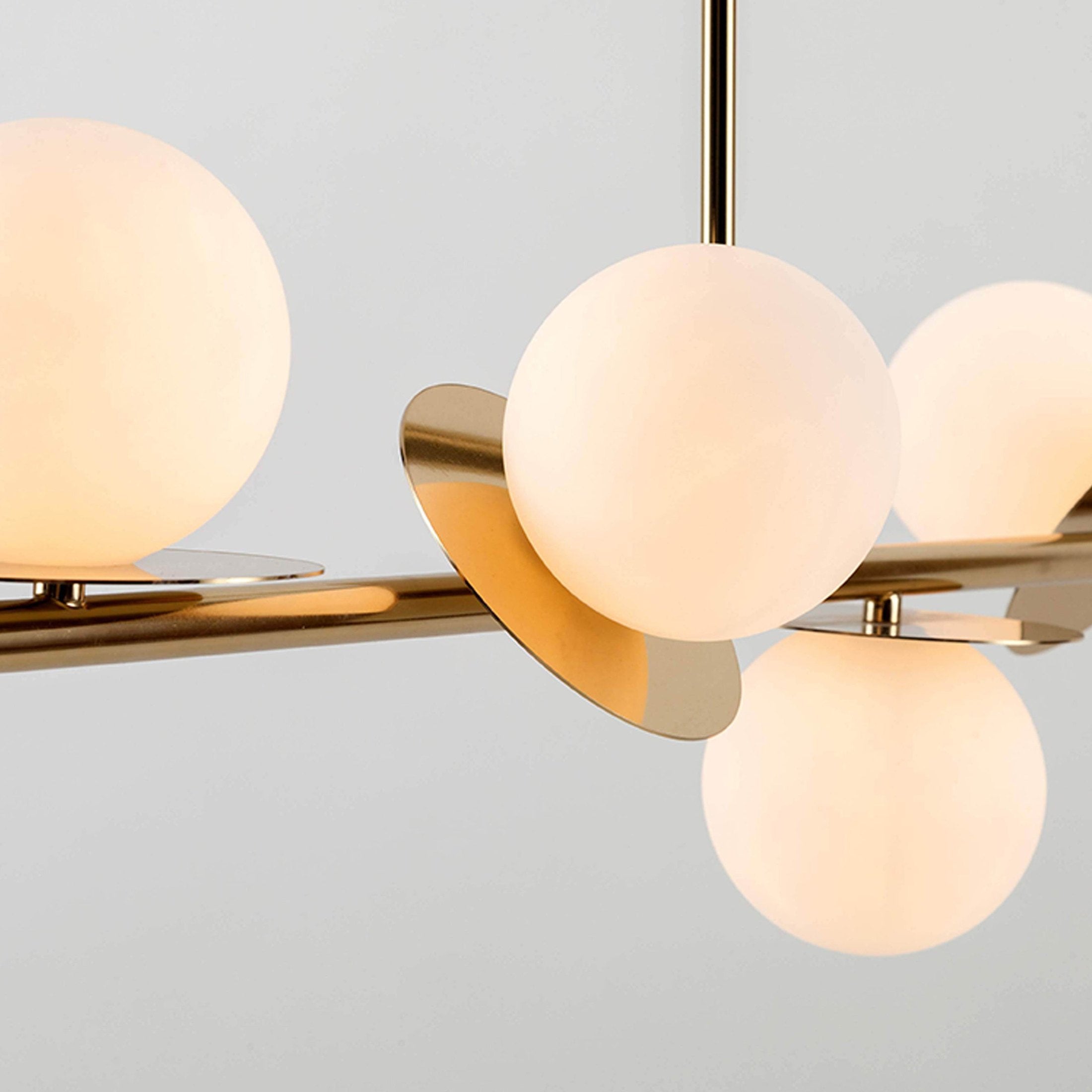 Opal Disc Ceiling Light- Brass