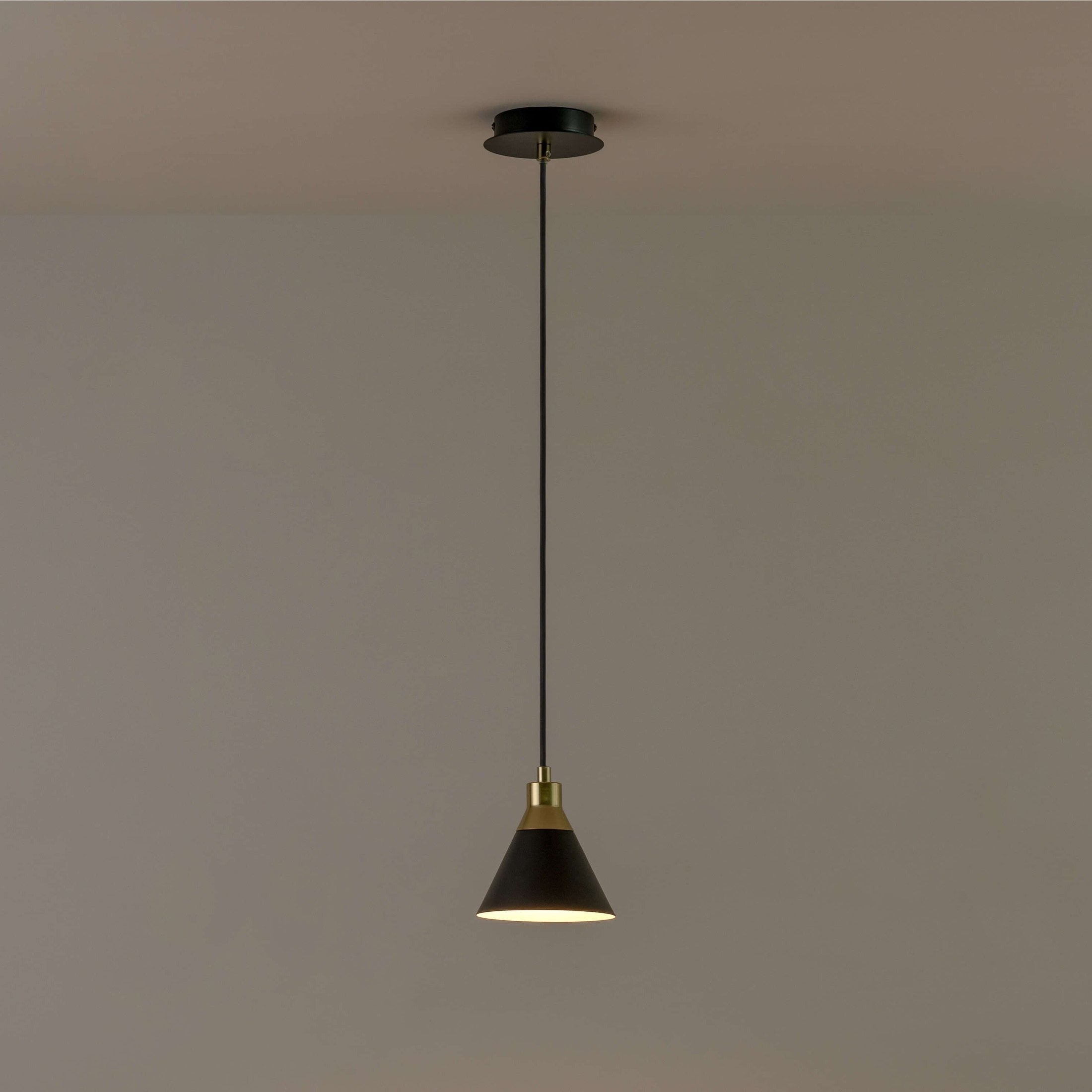 Cone Pendant Ceiling Light - Charcoal
