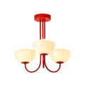 Glass Bowl Ceiling Light - Red