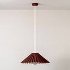 x Emma Gurner: The Pleat Ceiling Pendant - Burgundy