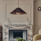 x Emma Gurner: The Pleat Ceiling Pendant - Burgundy