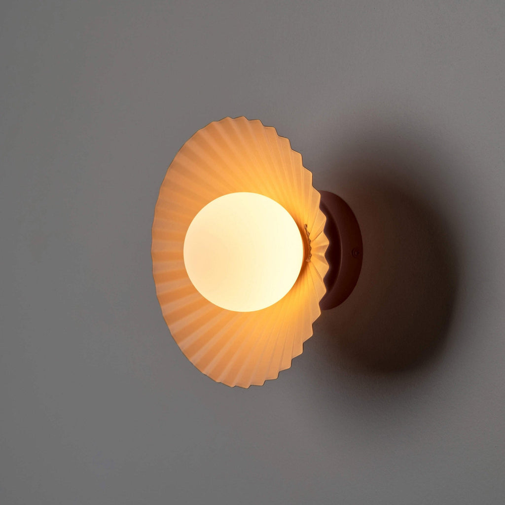 x Emma Gurner: The Pleat Wall Light - Burgundy