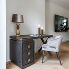 Hunter 3 Drawer Desk - Black