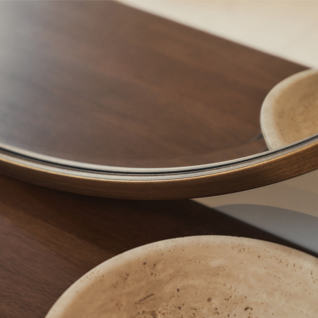 Higgins - Gold Metal Modern Round Wall Mirror 100cm x 100cm