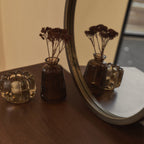 Higgins - Gold Metal Modern Round Wall Mirror 40cm x 40cm