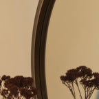 Higgins - Gold Metal Modern Round Wall Mirror 40cm x 40cm