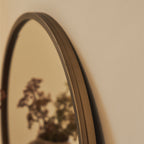 Higgins - Gold Metal Modern Round Wall Mirror 60cm x 60cm